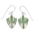 Southwestern Silver Turquoise Hook Dangle Earrings YX78904